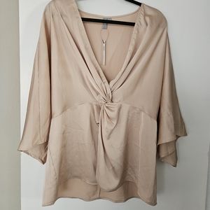 ASOS Size 18 beige v neck blouse